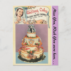 Indiana, Wedding Cakes, Fort Wayne Postcard