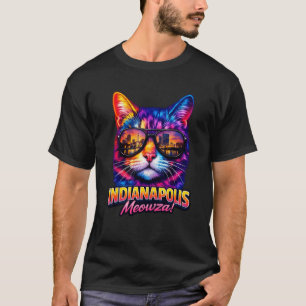 Indianapolis Cat Trendy Cool Kitten Sunglasses Lov T-Shirt