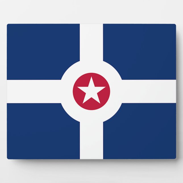 Indianapolis City Flag Plaque (Front)