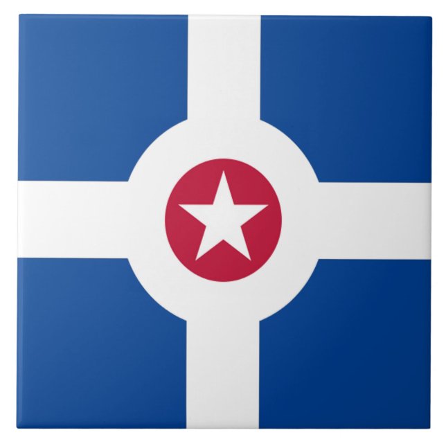 Indianapolis city flag tile (Front)