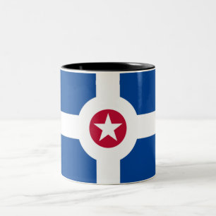 Indianapolis city flag Two-Tone coffee mug