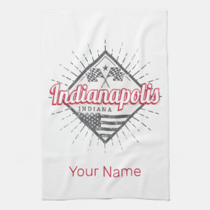 Indianapolis City Indiana United States USA Tea Towel