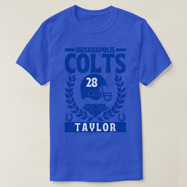 Indianapolis Colts Taylor 28 American T-Shirt (Design Front)