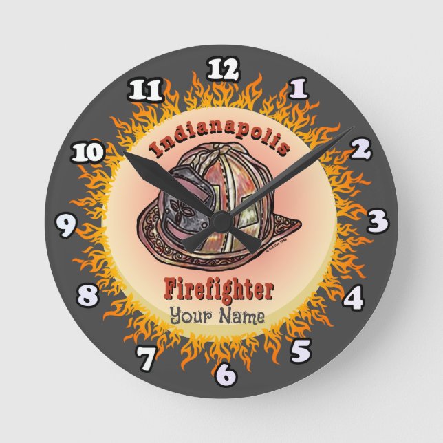 Indianapolis Firefighter  clock (Front)