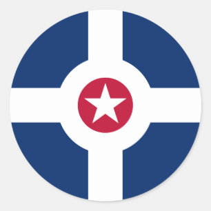 Indianapolis Flag Classic Round Sticker