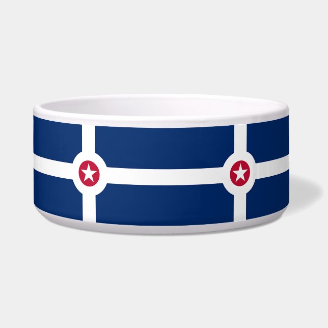 Indianapolis Flag Pet Bowl (Front)