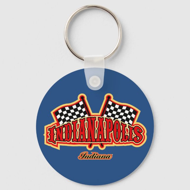 Indianapolis Flagged Key Ring (Front)