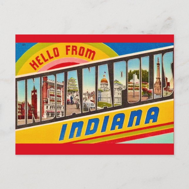 Indianapolis Greeting Postcard (Front)