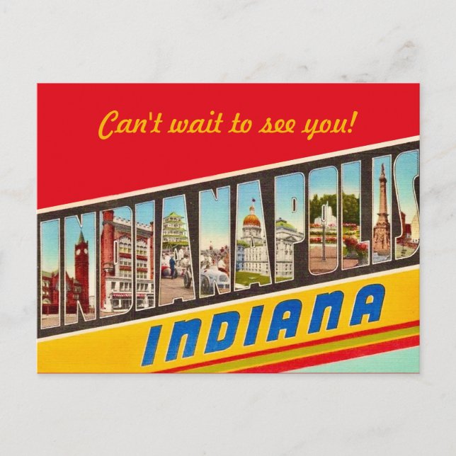 Indianapolis IN Message Postcard (Front)