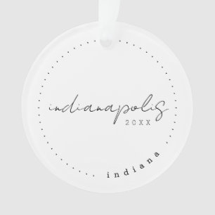 Indianapolis, IN Travel United States Simple Ornament