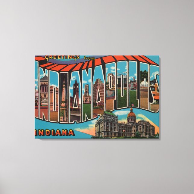 Indianapolis, Indiana (Capital Building) Canvas Print (Front)