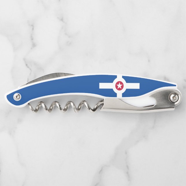Indianapolis (Indiana) city flag   Corkscrew (Back)