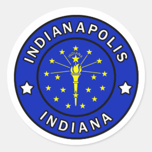 Indianapolis Indiana Classic Round Sticker