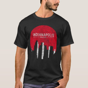 Indianapolis Indiana Distressed Cityscape T-Shirt