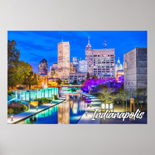 Indianapolis, Indiana, In The Early Evening Poster