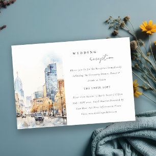 Indianapolis Indiana Landscape Wedding Reception Enclosure Card