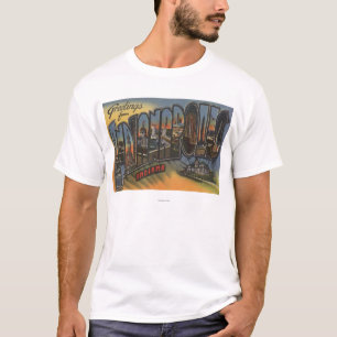 Indianapolis, Indiana - Large Letter Scenes T-Shirt