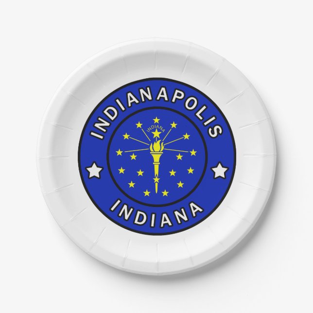 Indianapolis Indiana Paper Plate (Front)