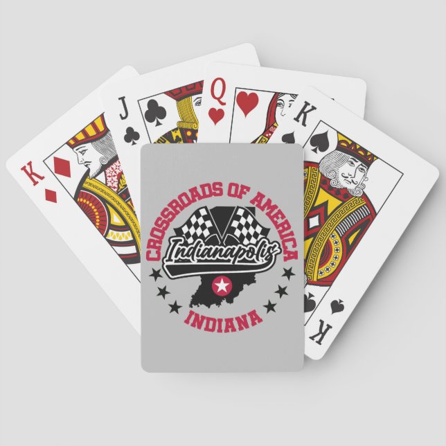 Indianapolis,Indiana Playing Cards (Back)