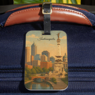 Indianapolis Indiana Skyline City Panorama Luggage Tag