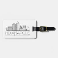 Indianapolis, Indiana Skyline Luggage Tag