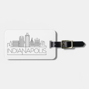 Indianapolis, Indiana Skyline Luggage Tag