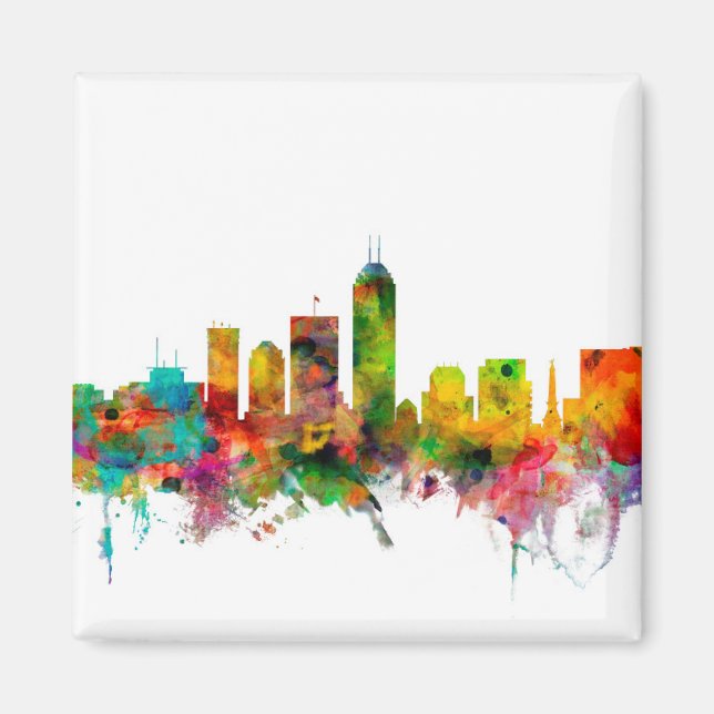 Indianapolis Indiana Skyline Magnet (Front)