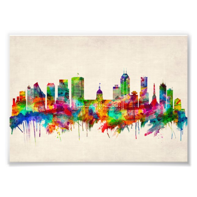 Indianapolis Indiana Skyline Photo Print (Front)