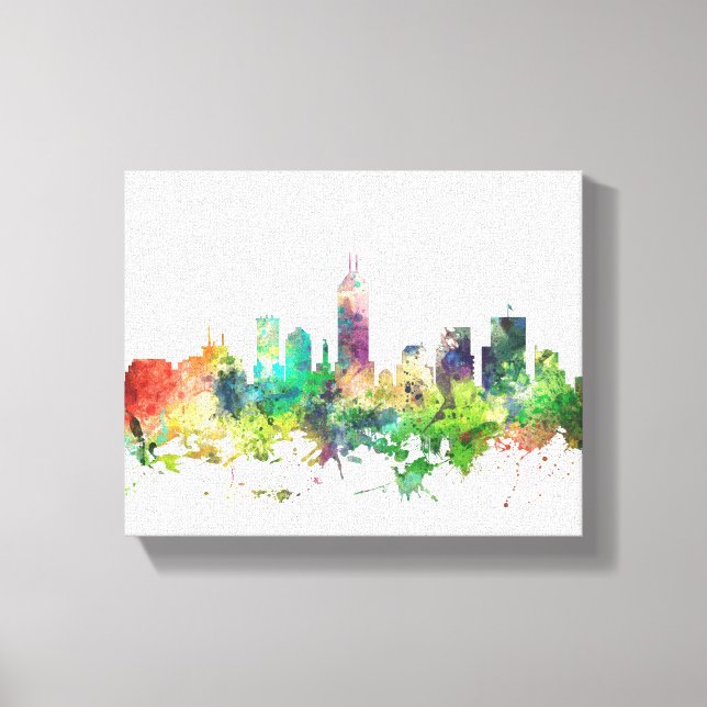 INDIANAPOLIS, INDIANA SKYLINE SP - CANVAS PRINT (Front)