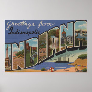 Indianapolis, Indiana (Steel Mills/Sand Dunes) Poster
