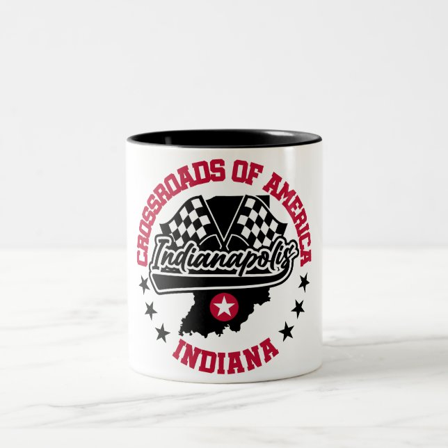 Indianapolis,Indiana Two-Tone Coffee Mug (Center)