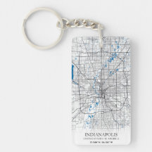 Indianapolis Indiana USA Travel City Map
