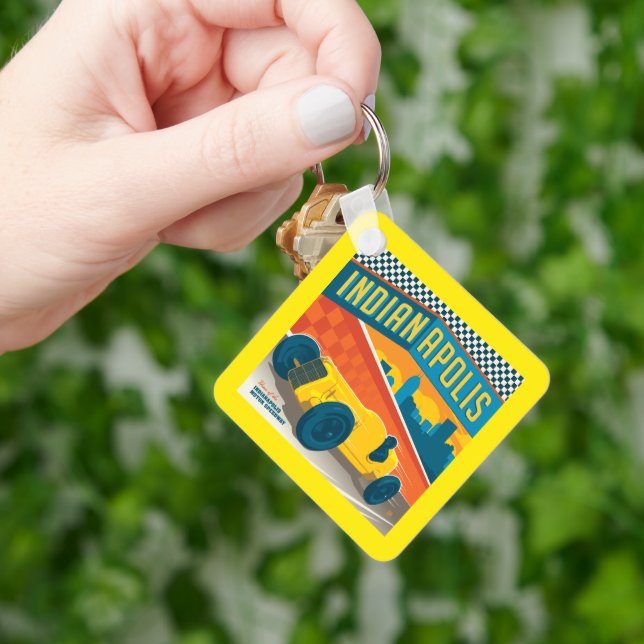 Indianapolis, Indiana | Vintage Racer Key Ring (Hand)