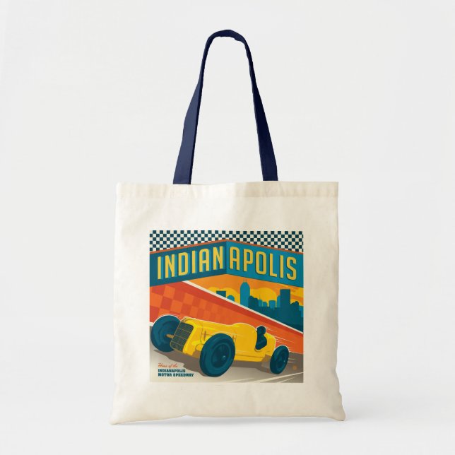 Indianapolis, Indiana | Vintage Racer Tote Bag (Front)