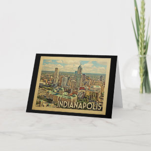 Indianapolis Indiana Vintage Travel Card