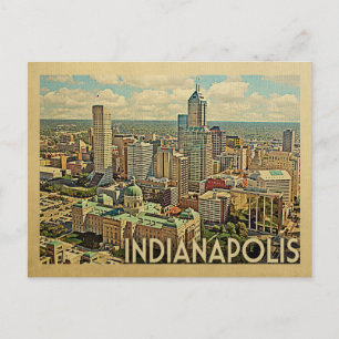 Indianapolis Indiana Vintage Travel Postcard