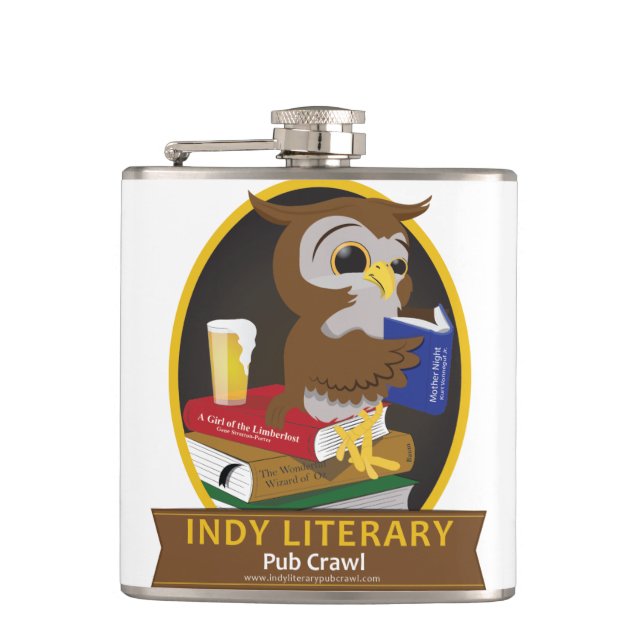 Indianapolis Literary Pub Crawl - Flask (Front)