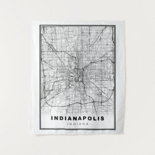 Indianapolis Map Tapestry