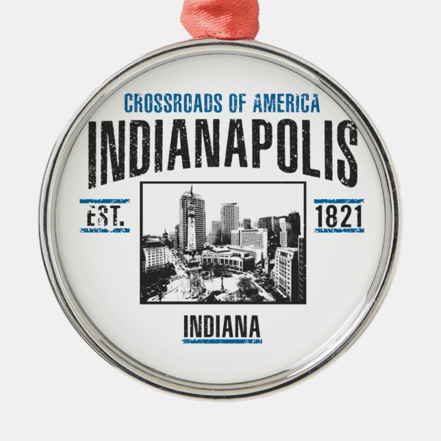 Indianapolis Metal Tree Decoration (Front)