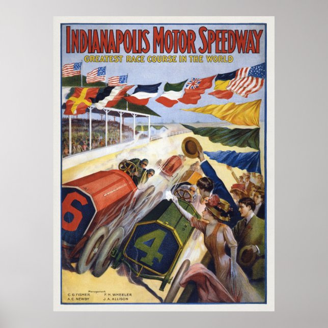 Indianapolis Motor Speedway Vintage  Poster (Front)