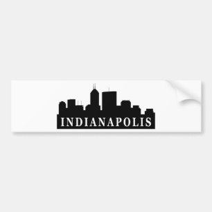 Indianapolis Skyline Bumper Sticker