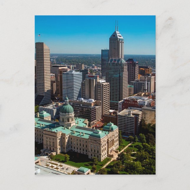 Indianapolis Skyline Postcard (Front)