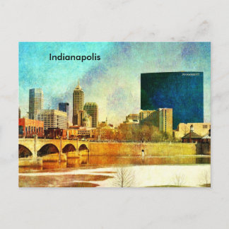 Indianapolis Skyline Postcard