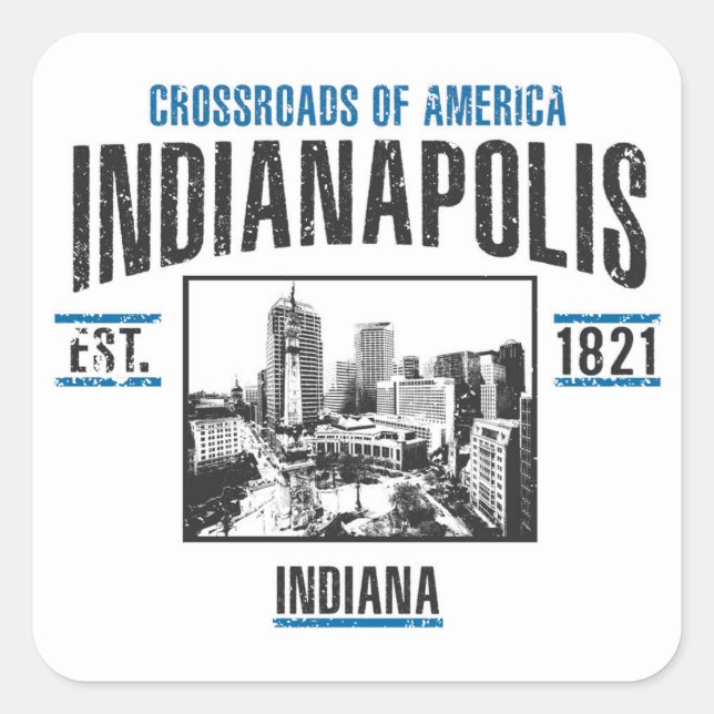 Indianapolis Square Sticker (Front)