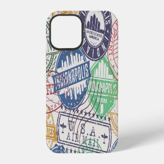 Indianapolis Stamps: Travel Seal Set. iPhone 12 Case