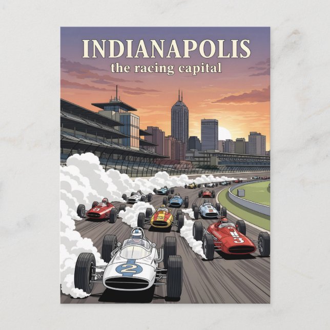Indianapolis the racing capital of the world postcard (Front)