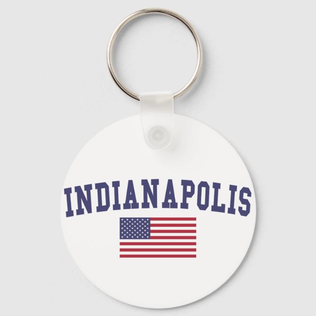 Indianapolis US Flag Key Ring (Front)