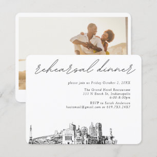 Indianapolis Wedding Elegant Rehearsal Dinner Enclosure Card