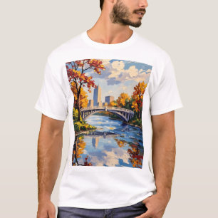Indianapolis White Bridge Over the White River  T-Shirt