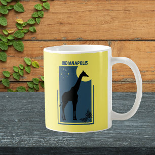 Indianapolis Zoo Indiana Vintage Giraffe Coffee Mug